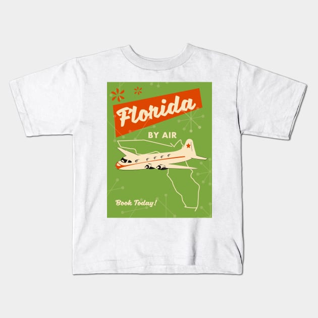 Florida By Air Kids T-Shirt by nickemporium1